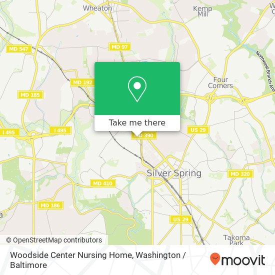 Mapa de Woodside Center Nursing Home