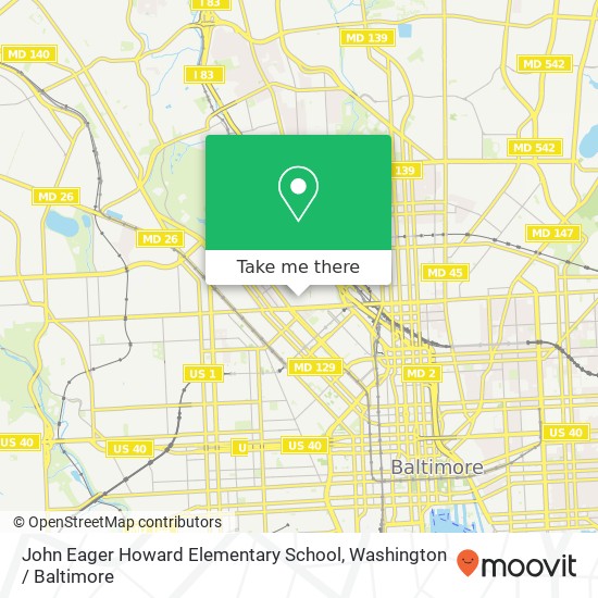 Mapa de John Eager Howard Elementary School