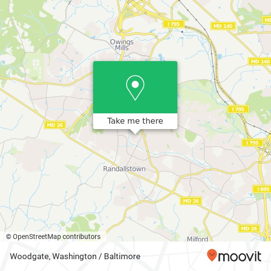 Mapa de Woodgate