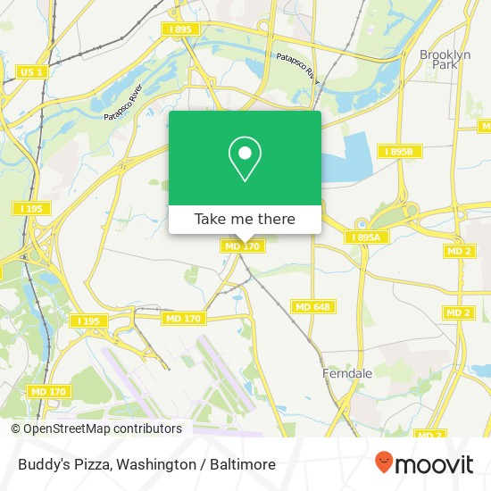 Buddy's Pizza map