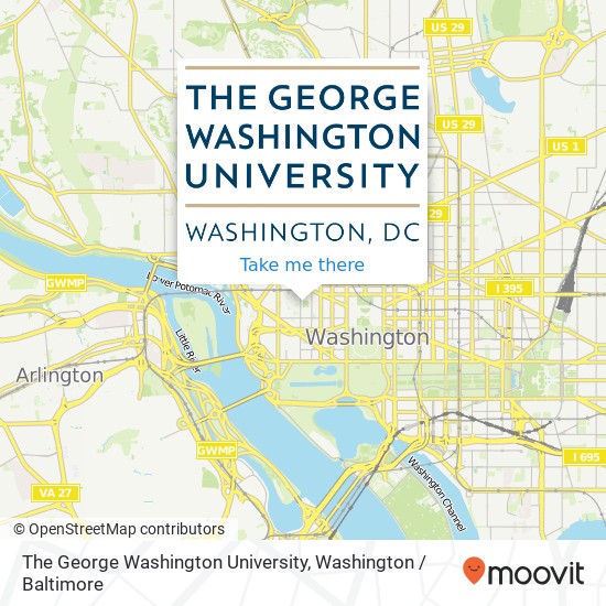 The George Washington University map