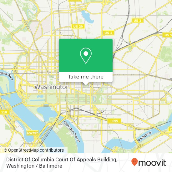 District Of Columbia Court Of Appeals Building map