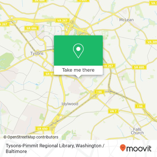 Tysons-Pimmit Regional Library map