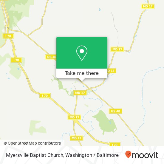 Myersville Baptist Church map