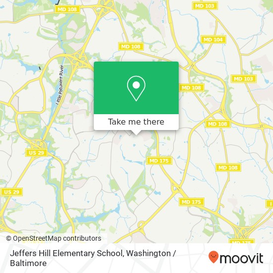 Jeffers Hill Elementary School map