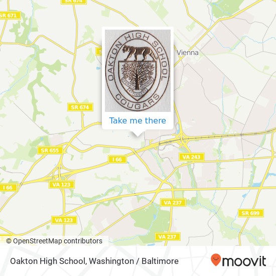 Oakton High School map