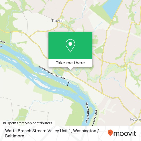 Mapa de Watts Branch Stream Valley Unit 1