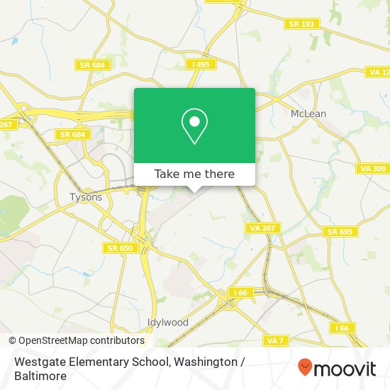 Westgate Elementary School map