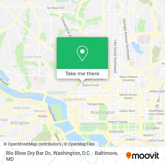 Blo Blow Dry Bar Dc map