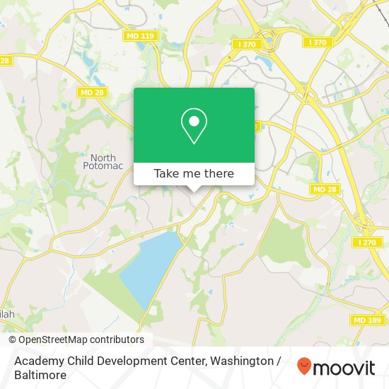 Academy Child Development Center map