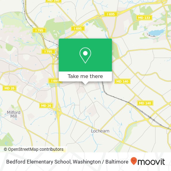 Mapa de Bedford Elementary School