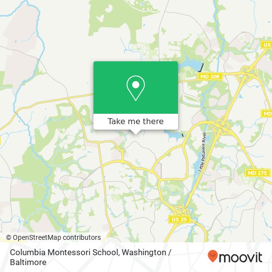 Columbia Montessori School map
