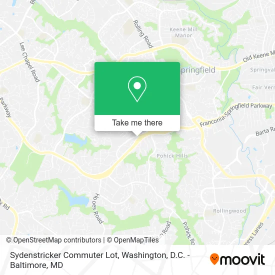 Sydenstricker Commuter Lot map