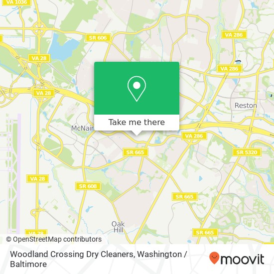 Mapa de Woodland Crossing Dry Cleaners