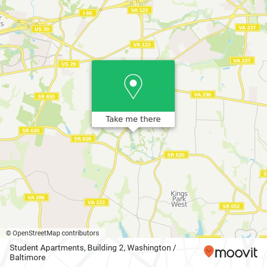 Mapa de Student Apartments, Building 2