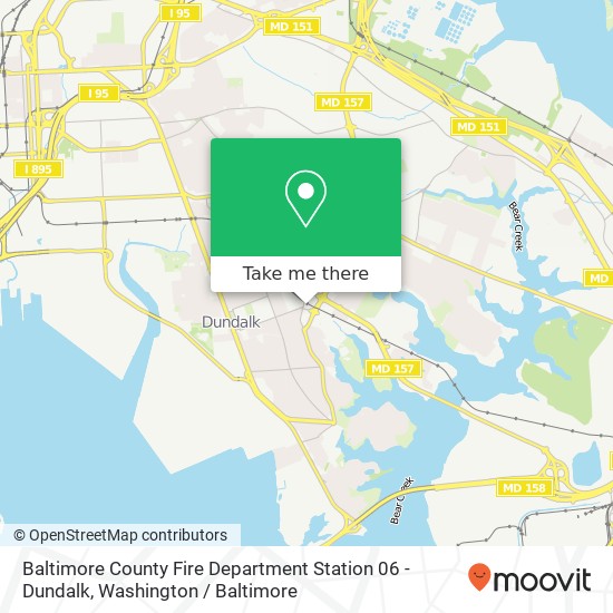 Mapa de Baltimore County Fire Department Station 06 - Dundalk