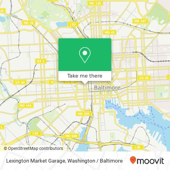 Lexington Market Garage map