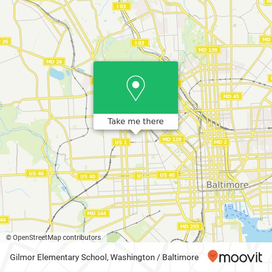 Gilmor Elementary School map