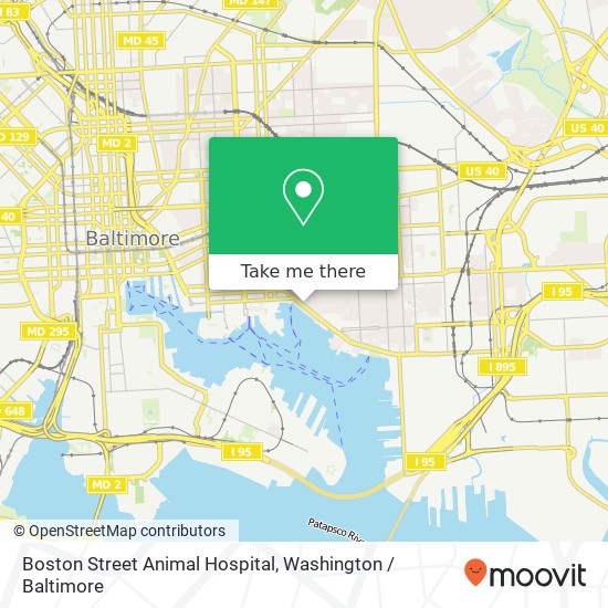 Mapa de Boston Street Animal Hospital