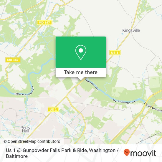 Mapa de Us 1 @ Gunpowder Falls Park & Ride