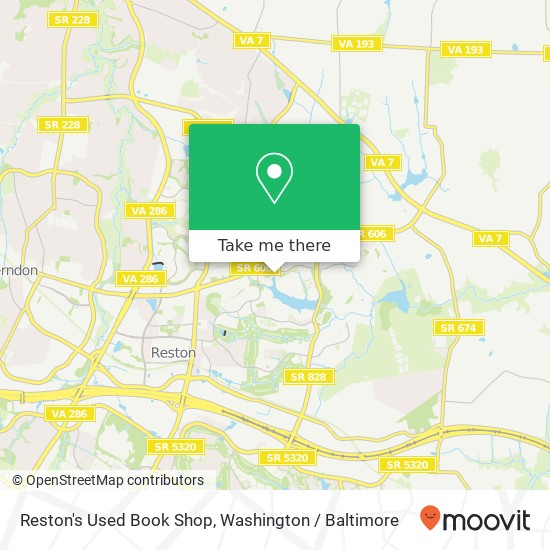 Mapa de Reston's Used Book Shop