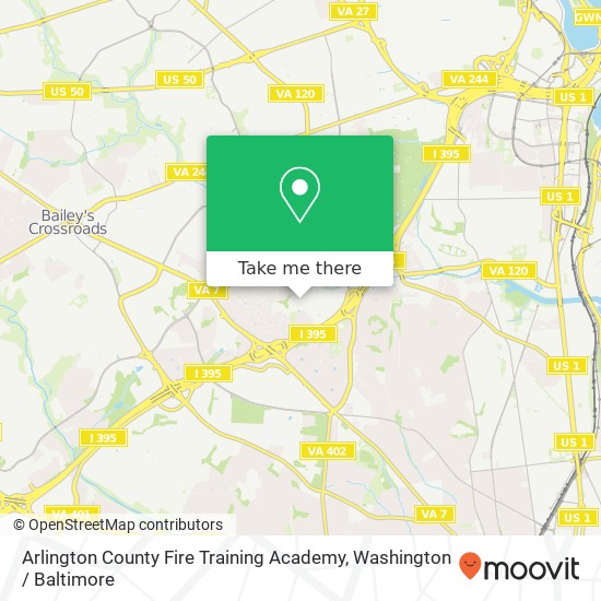 Arlington County Fire Training Academy map