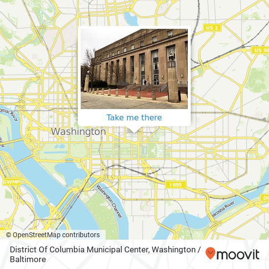 Mapa de District Of Columbia Municipal Center