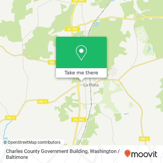 Charles County Government Building map