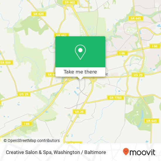 Mapa de Creative Salon & Spa