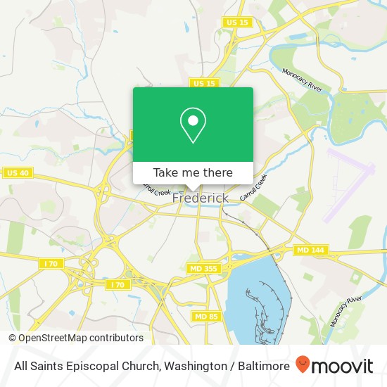 All Saints Episcopal Church map