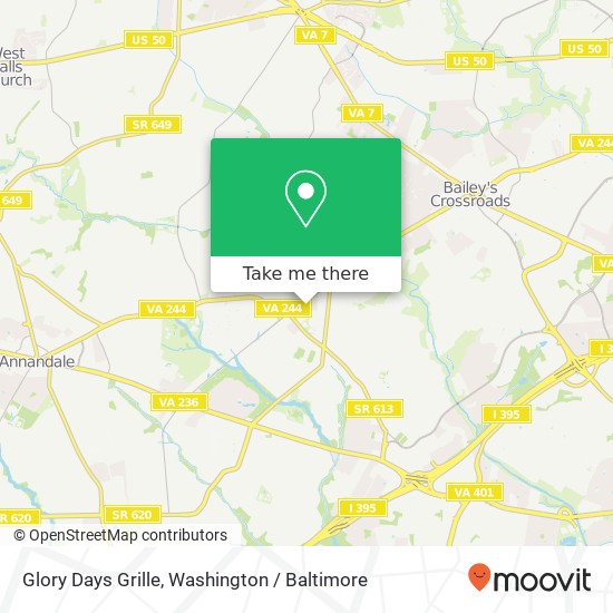 Glory Days Grille map