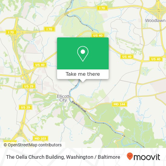 The Oella Church Building map