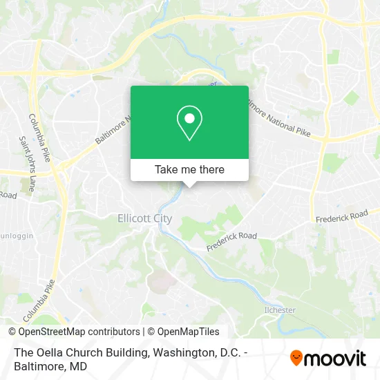 The Oella Church Building map