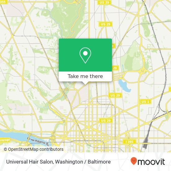 Universal Hair Salon map