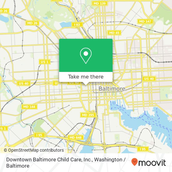 Downtown Baltimore Child Care, Inc. map
