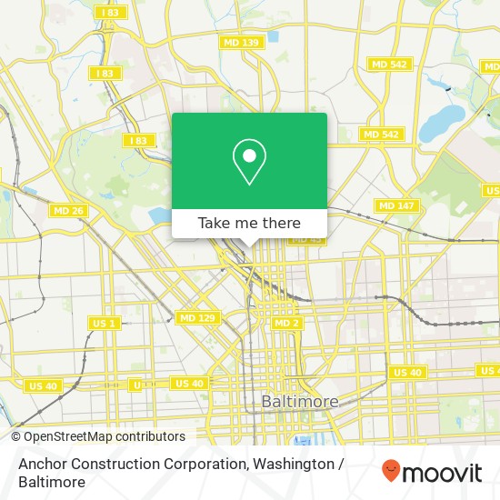 Mapa de Anchor Construction Corporation