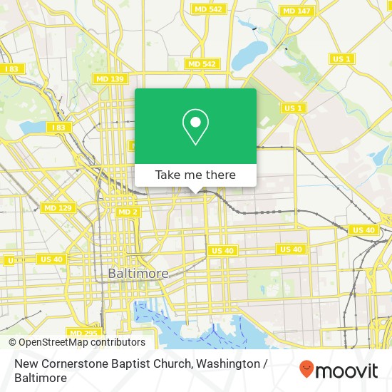 New Cornerstone Baptist Church map