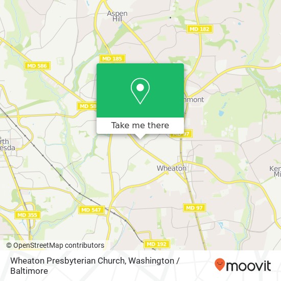 Mapa de Wheaton Presbyterian Church