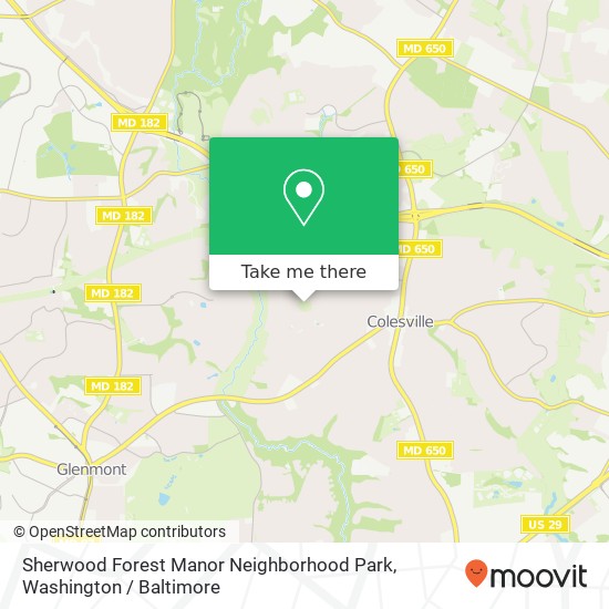 Mapa de Sherwood Forest Manor Neighborhood Park