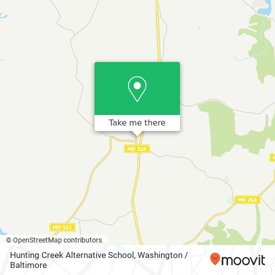 Hunting Creek Alternative School map