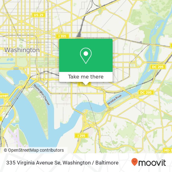Mapa de 335 Virginia Avenue Se