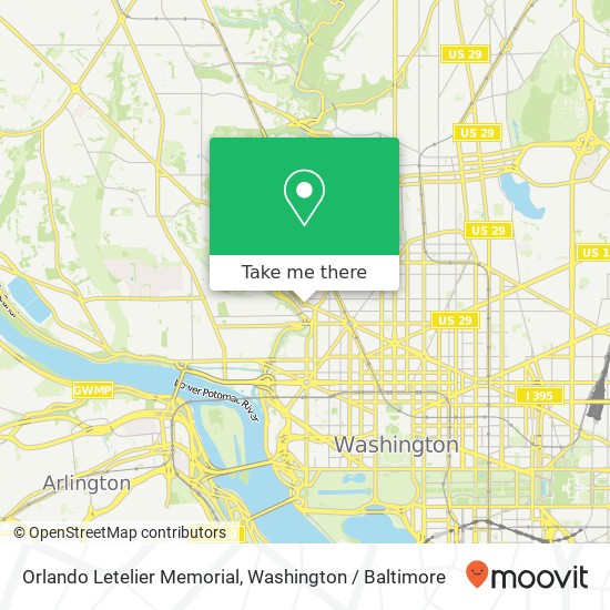 Orlando Letelier Memorial map