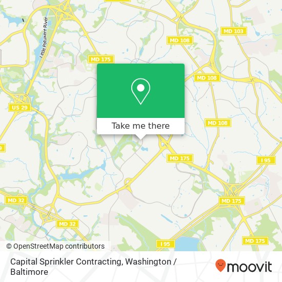 Capital Sprinkler Contracting map