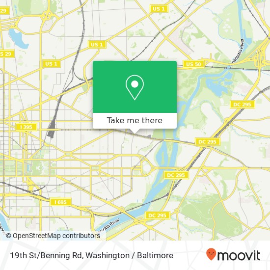 19th St/Benning Rd map