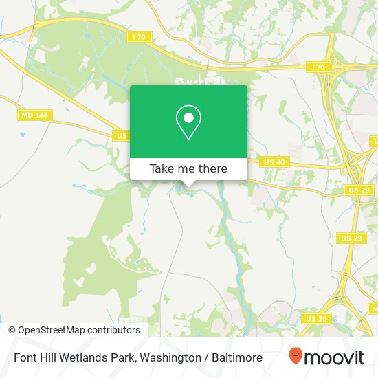 Mapa de Font Hill Wetlands Park