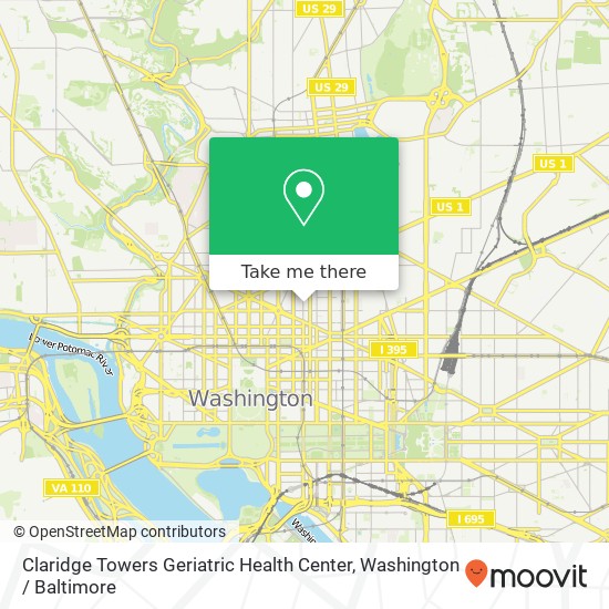 Claridge Towers Geriatric Health Center map