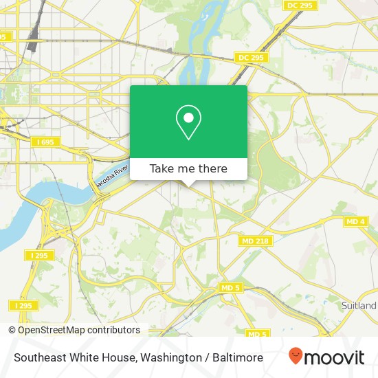 Southeast White House map