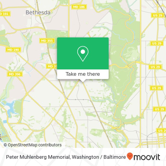 Peter Muhlenberg Memorial map