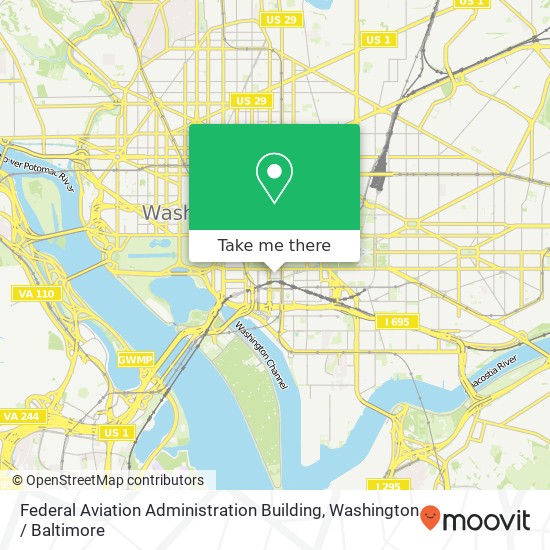 Federal Aviation Administration Building map
