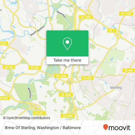 Bmw Of Sterling map